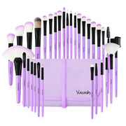 32PCS Professional Make Up Brushes Set Cosmetic Tool Kabuki Makeup Luxury Bag UK CEEJAY