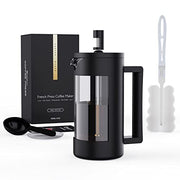 French Press Coffee Maker, Camping Plastic Glass French Coffee Press, Medium Size Tea And Frothed Milk Press,100 Percent BPA Free Prensa Francesa, Rust-Free And Dishwasher Safe,12 Oz & 21 Oz CEEJAY