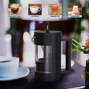 French Press Coffee Maker, Camping Plastic Glass French Coffee Press, Medium Size Tea And Frothed Milk Press,100 Percent BPA Free Prensa Francesa, Rust-Free And Dishwasher Safe,12 Oz & 21 Oz CEEJAY