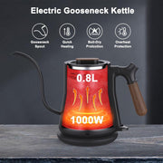 Gooseneck Electric Kettle, Pour Over Coffee Kettle Hot Water Tea Kettle,Stainless Steel Inner With Leak Proof Design,Rapid Heating, Auto Shutoff CEEJAY