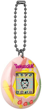 BandAI Tamagotchi Original Denim Patches Shell | Tamagotchi Original Cyber Pet 90s Adults and Kids Toy with Chain | Retro Virtual Pets are Great Boys and Girls Toys or Gifts for Ages 8+ AmazonUK