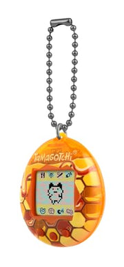 BandAI Tamagotchi Original Denim Patches Shell | Tamagotchi Original Cyber Pet 90s Adults and Kids Toy with Chain | Retro Virtual Pets are Great Boys and Girls Toys or Gifts for Ages 8+ AmazonUK