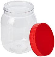 Sunpet J0050 50ml Small Plastic Food Storage Canisters, Red (Pack of 6) DanialHydariStores