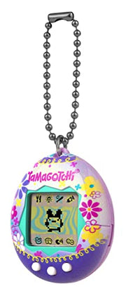 BandAI Tamagotchi Original Denim Patches Shell | Tamagotchi Original Cyber Pet 90s Adults and Kids Toy with Chain | Retro Virtual Pets are Great Boys and Girls Toys or Gifts for Ages 8+ AmazonUK