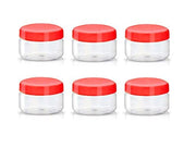 Sunpet J0050 50ml Small Plastic Food Storage Canisters, Red (Pack of 6) DanialHydariStores