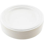 50 Pack 7' Inch 18cm Compostable Biodegradable Bagasse Plates Eco Friendly AzonUK