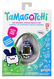 BandAI Tamagotchi Original Denim Patches Shell | Tamagotchi Original Cyber Pet 90s Adults and Kids Toy with Chain | Retro Virtual Pets are Great Boys and Girls Toys or Gifts for Ages 8+ AmazonUK