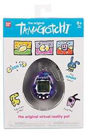 BandAI Tamagotchi Original Denim Patches Shell | Tamagotchi Original Cyber Pet 90s Adults and Kids Toy with Chain | Retro Virtual Pets are Great Boys and Girls Toys or Gifts for Ages 8+ AmazonUK