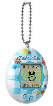 BandAI Tamagotchi Original Denim Patches Shell | Tamagotchi Original Cyber Pet 90s Adults and Kids Toy with Chain | Retro Virtual Pets are Great Boys and Girls Toys or Gifts for Ages 8+ AmazonUK