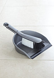 Addis Housewares Dustpan and Soft Brush Set, Metallic Silver AzonUK