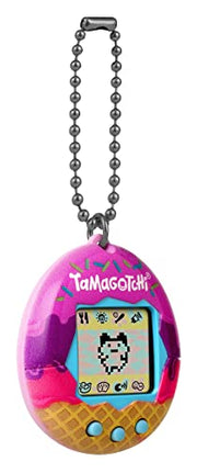 BandAI Tamagotchi Original Denim Patches Shell | Tamagotchi Original Cyber Pet 90s Adults and Kids Toy with Chain | Retro Virtual Pets are Great Boys and Girls Toys or Gifts for Ages 8+ AmazonUK