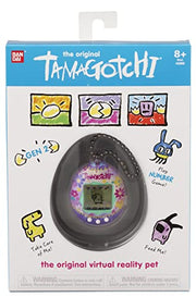 BandAI Tamagotchi Original Denim Patches Shell | Tamagotchi Original Cyber Pet 90s Adults and Kids Toy with Chain | Retro Virtual Pets are Great Boys and Girls Toys or Gifts for Ages 8+ AmazonUK