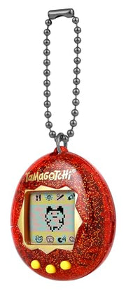 BandAI Tamagotchi Original Denim Patches Shell | Tamagotchi Original Cyber Pet 90s Adults and Kids Toy with Chain | Retro Virtual Pets are Great Boys and Girls Toys or Gifts for Ages 8+ AmazonUK