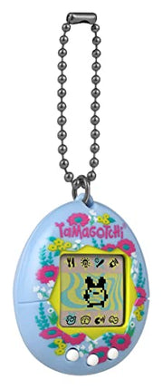 BandAI Tamagotchi Original Denim Patches Shell | Tamagotchi Original Cyber Pet 90s Adults and Kids Toy with Chain | Retro Virtual Pets are Great Boys and Girls Toys or Gifts for Ages 8+ AmazonUK