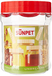 Sunpet J0050 50ml Small Plastic Food Storage Canisters, Red (Pack of 6) DanialHydariStores