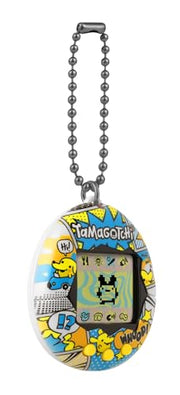 BandAI Tamagotchi Original Denim Patches Shell | Tamagotchi Original Cyber Pet 90s Adults and Kids Toy with Chain | Retro Virtual Pets are Great Boys and Girls Toys or Gifts for Ages 8+ AmazonUK