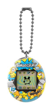 BandAI Tamagotchi Original Denim Patches Shell | Tamagotchi Original Cyber Pet 90s Adults and Kids Toy with Chain | Retro Virtual Pets are Great Boys and Girls Toys or Gifts for Ages 8+ AmazonUK