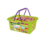 Casdon Shopping Basket. Colourful Toy Shopping Basket for Children Aged 2+. Comes with Miniature Versions of Popular Branded Foods AmazonUK