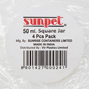 Sunpet J0050 50ml Small Plastic Food Storage Canisters, Red (Pack of 6) DanialHydariStores