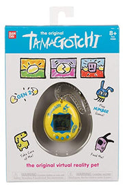 BandAI Tamagotchi Original Denim Patches Shell | Tamagotchi Original Cyber Pet 90s Adults and Kids Toy with Chain | Retro Virtual Pets are Great Boys and Girls Toys or Gifts for Ages 8+ AmazonUK