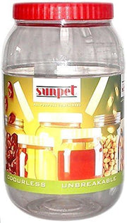 Sunpet J0050 50ml Small Plastic Food Storage Canisters, Red (Pack of 6) DanialHydariStores