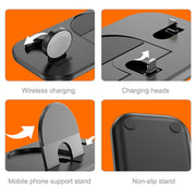 3In1 Wireless Charger Dock Charging Stand For Watch Mobile Phone