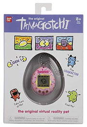 BandAI Tamagotchi Original Denim Patches Shell | Tamagotchi Original Cyber Pet 90s Adults and Kids Toy with Chain | Retro Virtual Pets are Great Boys and Girls Toys or Gifts for Ages 8+ AmazonUK