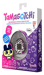 BandAI Tamagotchi Original Denim Patches Shell | Tamagotchi Original Cyber Pet 90s Adults and Kids Toy with Chain | Retro Virtual Pets are Great Boys and Girls Toys or Gifts for Ages 8+ AmazonUK