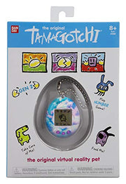 BandAI Tamagotchi Original Denim Patches Shell | Tamagotchi Original Cyber Pet 90s Adults and Kids Toy with Chain | Retro Virtual Pets are Great Boys and Girls Toys or Gifts for Ages 8+ AmazonUK