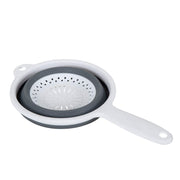 Addis 518405 Pop & Store 16.5cm Small Collapsible Food Colander with Handle, 6.5 inch, White and Grey, Plastic luxemartpk