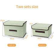 2 IN 1 Foldable Square Fabric Canvas Storage Boxes Portable Drawer