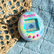 BandAI Tamagotchi Original Denim Patches Shell | Tamagotchi Original Cyber Pet 90s Adults and Kids Toy with Chain | Retro Virtual Pets are Great Boys and Girls Toys or Gifts for Ages 8+ AmazonUK