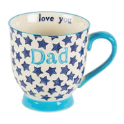 Sass & Belle Bohemian Stars Dad Mug Blue luxemartpk