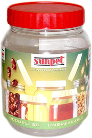 Sunpet J0050 50ml Small Plastic Food Storage Canisters, Red (Pack of 6) DanialHydariStores