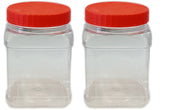 Sunpet J0050 50ml Small Plastic Food Storage Canisters, Red (Pack of 6) DanialHydariStores