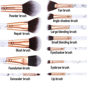 Makeup Brushes  Professional 12Pcs Marble Make Up Brushes Set CEEJAY