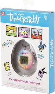 BandAI Tamagotchi Original Denim Patches Shell | Tamagotchi Original Cyber Pet 90s Adults and Kids Toy with Chain | Retro Virtual Pets are Great Boys and Girls Toys or Gifts for Ages 8+ AmazonUK