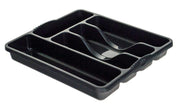 Wham Plastic Kitchen Cutlery Tray Organiser Rack Holder Drawer Insert Tidy Storage - Midnight AzonUK