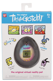 BandAI Tamagotchi Original Denim Patches Shell | Tamagotchi Original Cyber Pet 90s Adults and Kids Toy with Chain | Retro Virtual Pets are Great Boys and Girls Toys or Gifts for Ages 8+ AmazonUK