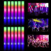 50-100pc LED Foam Sticks Flashing MultiColor Glow In Dark Light Up Party Concert My Store