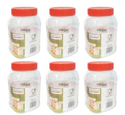 Sunpet J0050 50ml Small Plastic Food Storage Canisters, Red (Pack of 6) DanialHydariStores