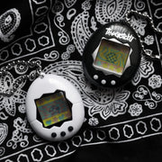 BandAI Tamagotchi Original Denim Patches Shell | Tamagotchi Original Cyber Pet 90s Adults and Kids Toy with Chain | Retro Virtual Pets are Great Boys and Girls Toys or Gifts for Ages 8+ AmazonUK