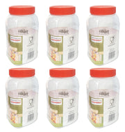 Sunpet J0050 50ml Small Plastic Food Storage Canisters, Red (Pack of 6) DanialHydariStores