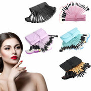 32Pcs Makeup Brushes Pouch Set Blending Powder Puff Professional Cosmetics Tools CEEJAY