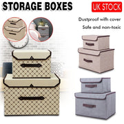 2 IN 1 Foldable Square Fabric Canvas Storage Boxes Portable Drawer