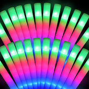 50-100pc LED Foam Sticks Flashing MultiColor Glow In Dark Light Up Party Concert My Store